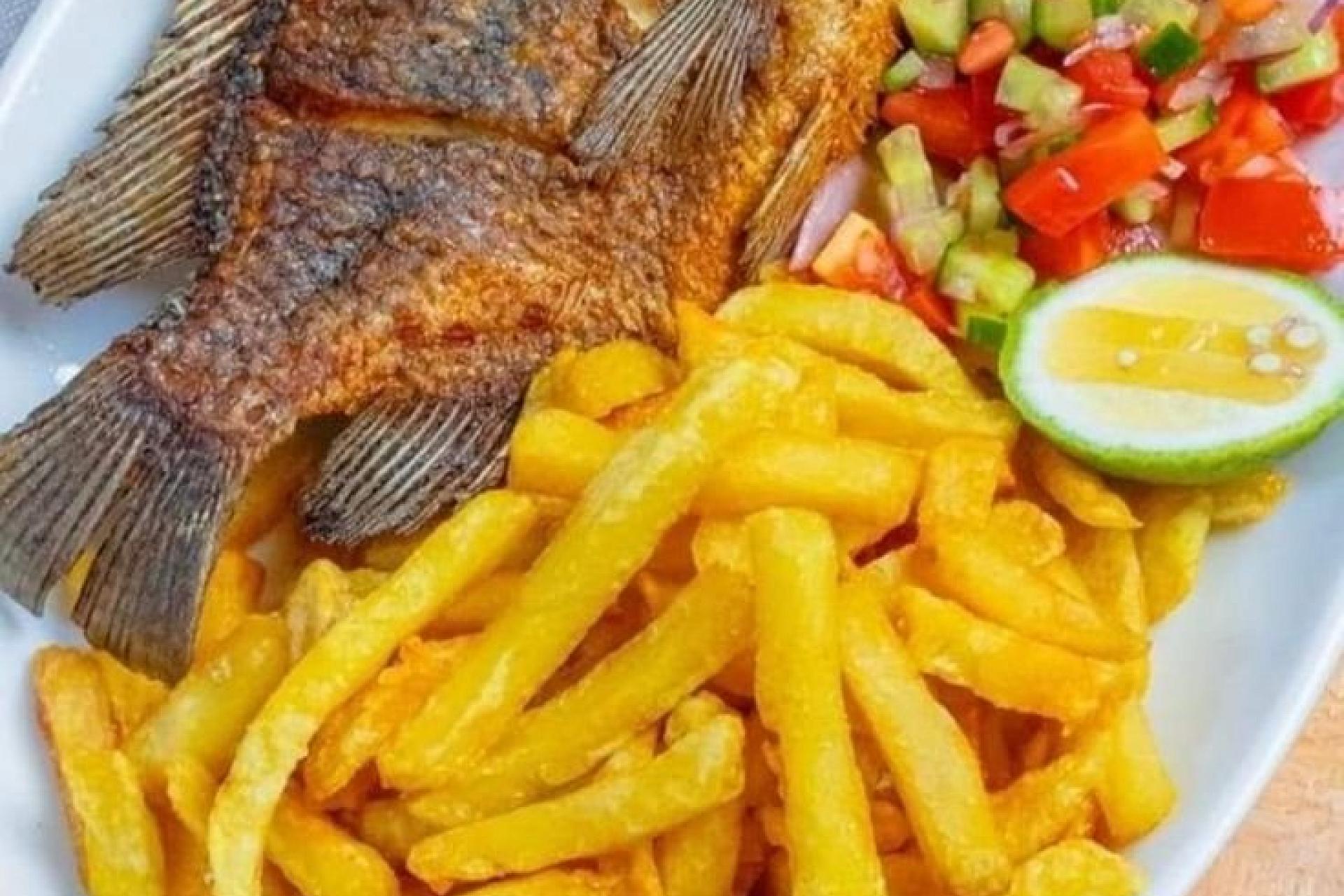 2 Gees Grill Bar — Whole Fried Fish & Chips